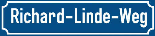 Straßenschild Richard-Linde-Weg