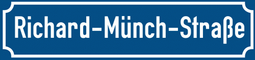 Straßenschild Richard-Münch-Straße
