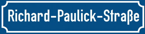 Straßenschild Richard-Paulick-Straße