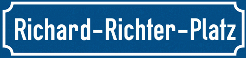 Straßenschild Richard-Richter-Platz