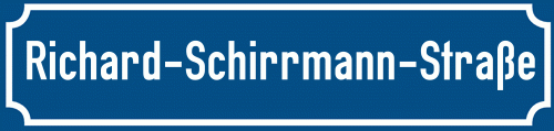 Straßenschild Richard-Schirrmann-Straße