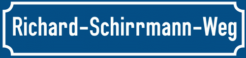 Straßenschild Richard-Schirrmann-Weg