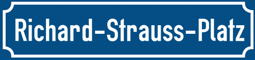 Straßenschild Richard-Strauss-Platz