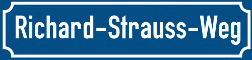 Straßenschild Richard-Strauss-Weg