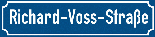 Straßenschild Richard-Voss-Straße