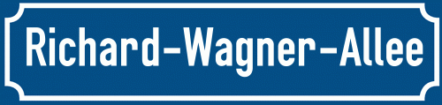 Straßenschild Richard-Wagner-Allee