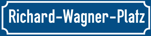 Straßenschild Richard-Wagner-Platz