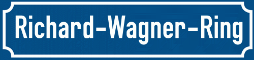 Straßenschild Richard-Wagner-Ring
