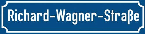 Straßenschild Richard-Wagner-Straße