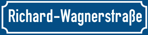 Straßenschild Richard-Wagnerstraße