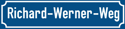 Straßenschild Richard-Werner-Weg