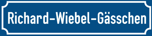 Straßenschild Richard-Wiebel-Gässchen