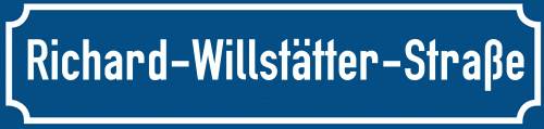 Straßenschild Richard-Willstätter-Straße