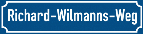 Straßenschild Richard-Wilmanns-Weg