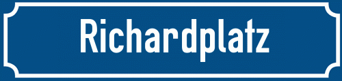 Straßenschild Richardplatz zum kostenlosen Download