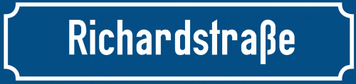 Straßenschild Richardstraße zum kostenlosen Download