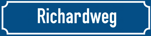 Straßenschild Richardweg
