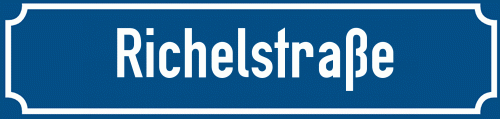 Straßenschild Richelstraße