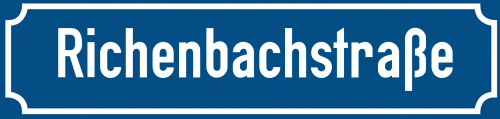 Straßenschild Richenbachstraße