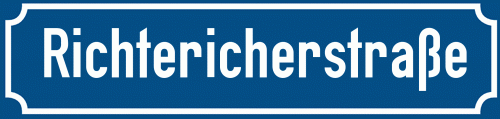 Straßenschild Richtericherstraße