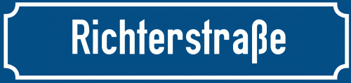 Straßenschild Richterstraße