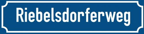 Straßenschild Riebelsdorferweg