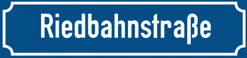 Straßenschild Riedbahnstraße