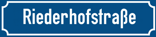 Straßenschild Riederhofstraße