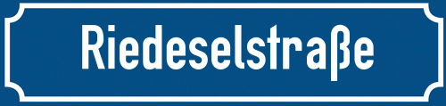 Straßenschild Riedeselstraße