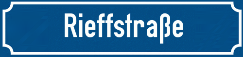Straßenschild Rieffstraße