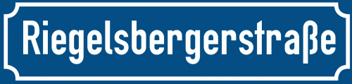 Straßenschild Riegelsbergerstraße