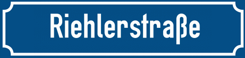 Straßenschild Riehlerstraße