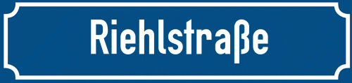 Straßenschild Riehlstraße