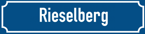 Straßenschild Rieselberg