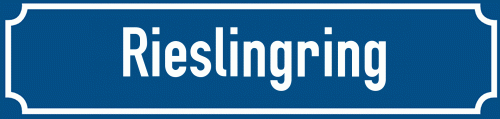 Straßenschild Rieslingring