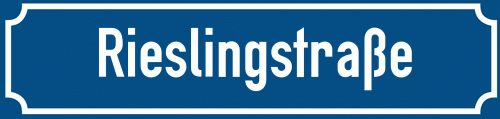 Straßenschild Rieslingstraße