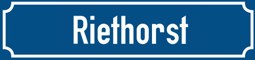 Straßenschild Riethorst
