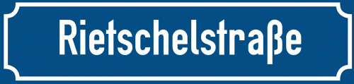 Straßenschild Rietschelstraße
