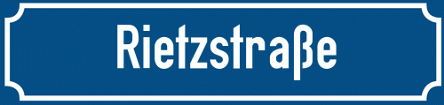 Straßenschild Rietzstraße