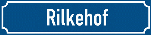 Straßenschild Rilkehof