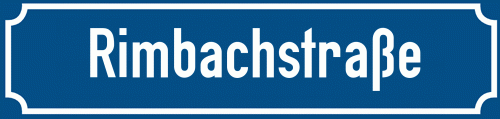 Straßenschild Rimbachstraße