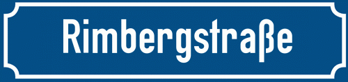 Straßenschild Rimbergstraße