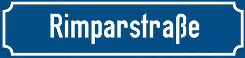 Straßenschild Rimparstraße zum kostenlosen Download