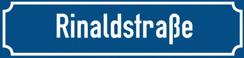 Straßenschild Rinaldstraße
