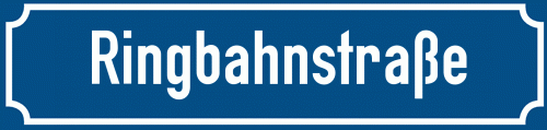 Straßenschild Ringbahnstraße