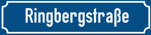 Straßenschild Ringbergstraße