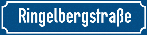 Straßenschild Ringelbergstraße