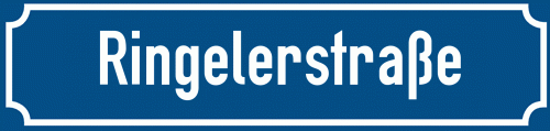 Straßenschild Ringelerstraße