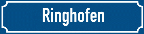 Straßenschild Ringhofen