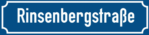 Straßenschild Rinsenbergstraße